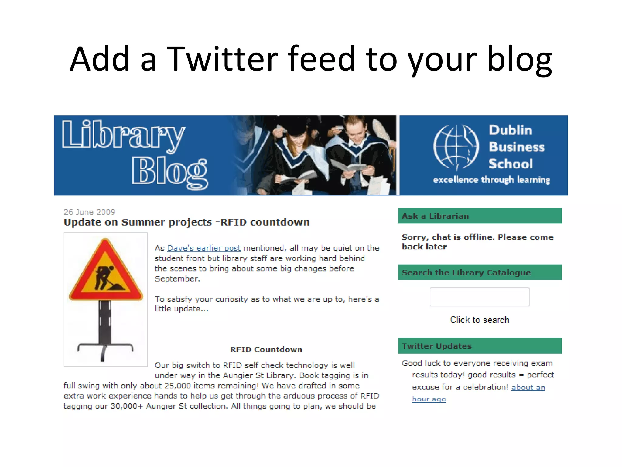 Add a Twitter feed to your blog