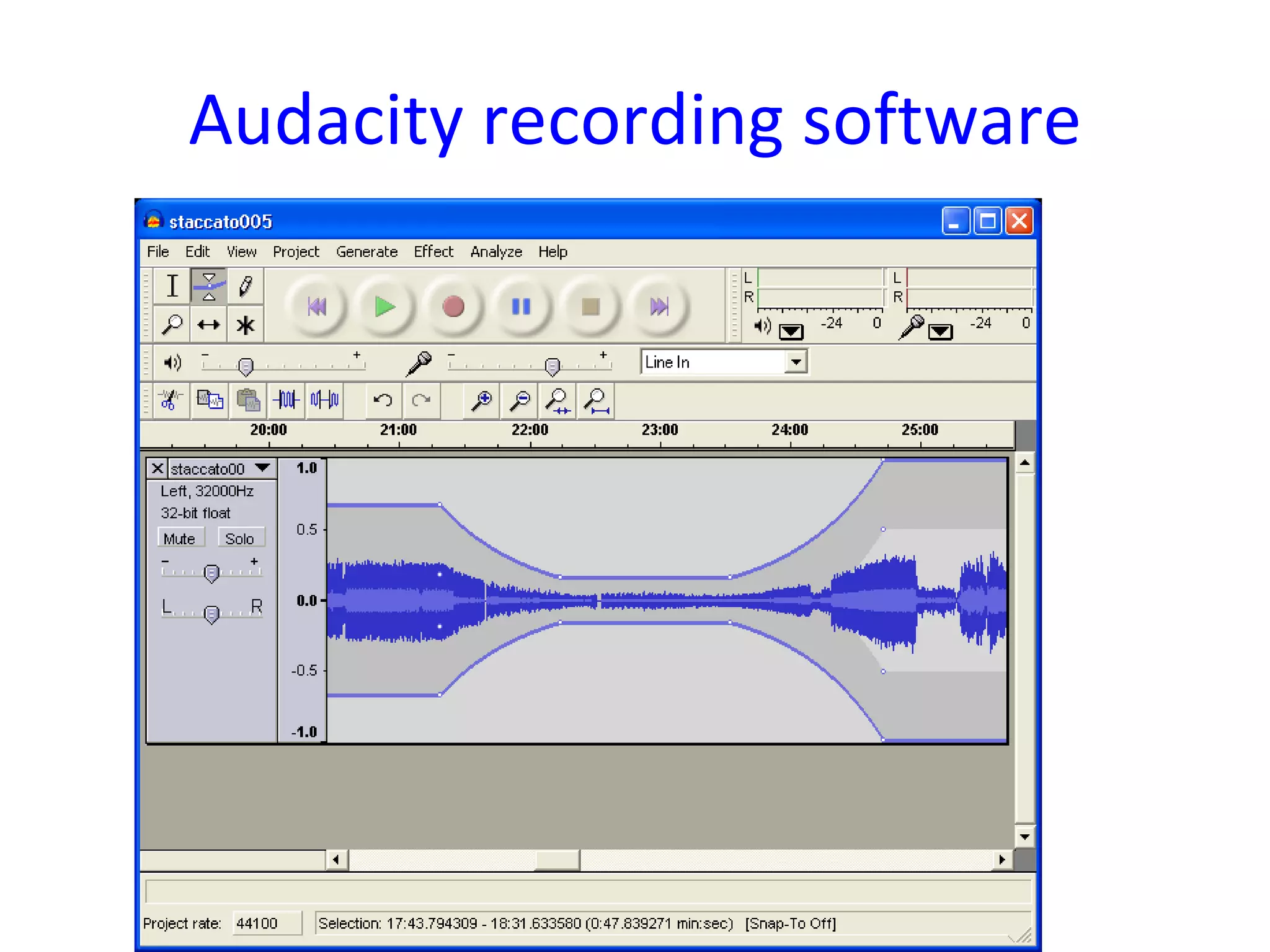 Audacity recording software