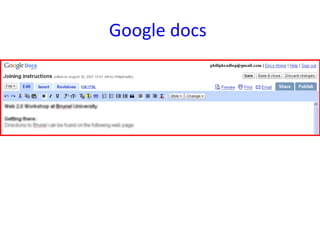 Google docs
 