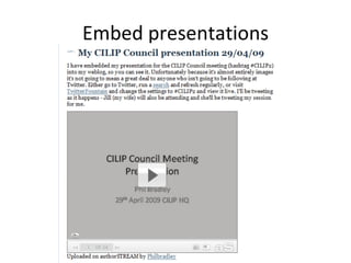 Embed presentations
 