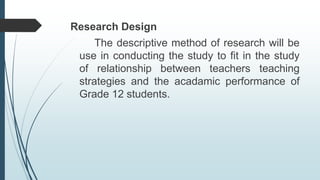 Effects of Teachers Teaching Strategies and the Academic Performance at ...