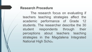 Effects of Teachers Teaching Strategies and the Academic Performance at ...