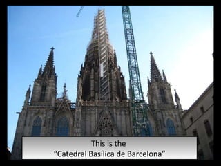This is the  “Catedral Basílica de Barcelona” 