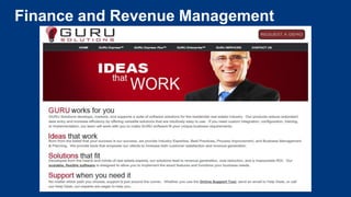 Finance and Revenue Management
 