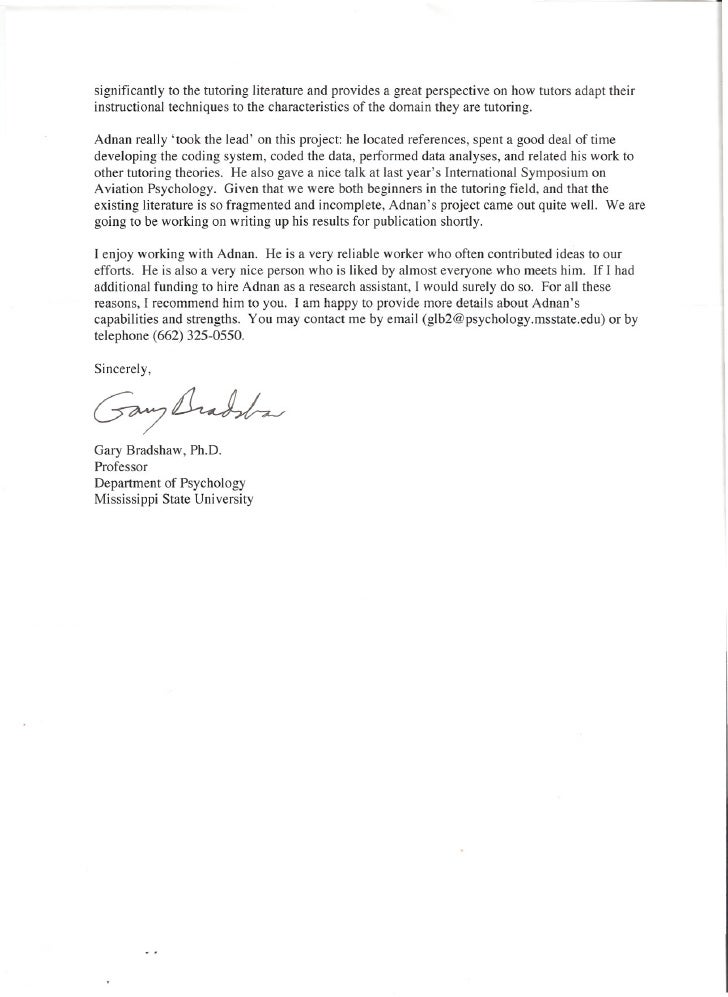 recommendation letter for paraprofessional