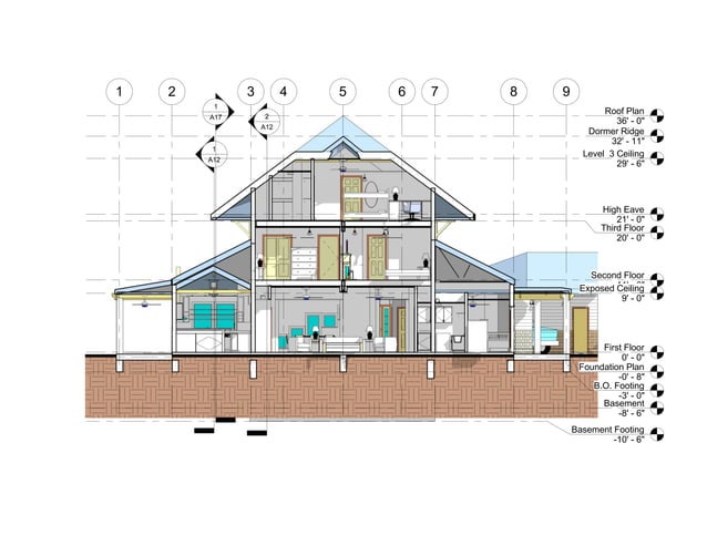 Small House Section Section 1 Long Axis N S | PPT