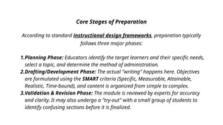 Comprehensive Guide to Instructional Module Preparation and Design | PPTX