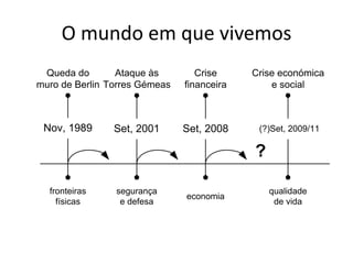 O mundo em que vivemos