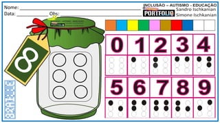 Jogo Inclusão Numerais 0 A 9 Em Braille Relevo Baixa Visão