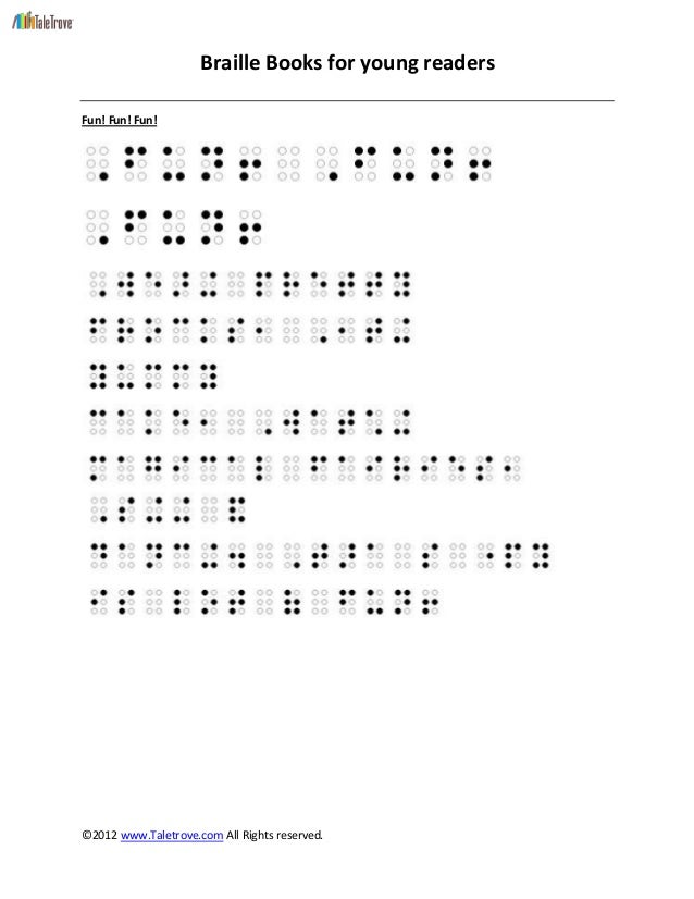 Braille stories for young readers from Taletrove