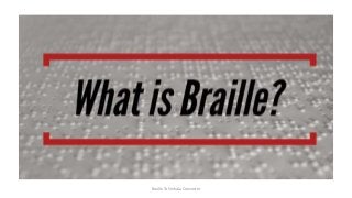 Braille To Sinhala Converter
 