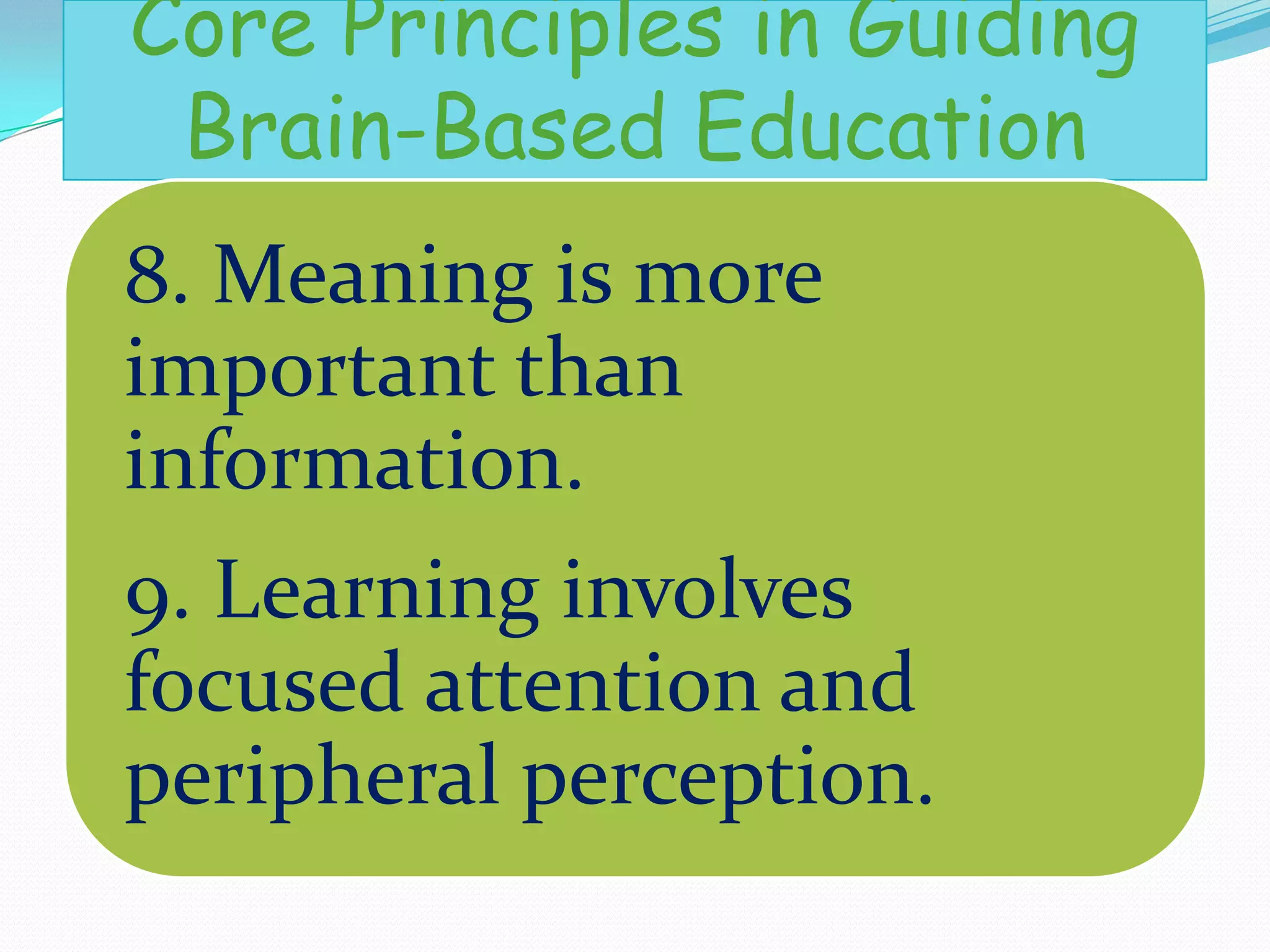 Brain based learning | PPTX