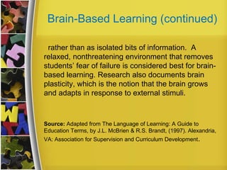 Brain Based Learning | PPTX
