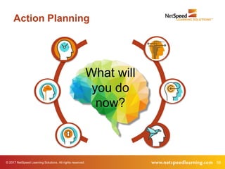 © 2017 NetSpeed Learning Solutions. All rights reserved. 58
Action Planning
What will
you do
now?
 