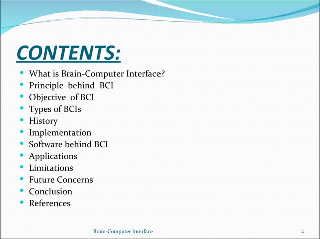 Brain computer interface | PPT