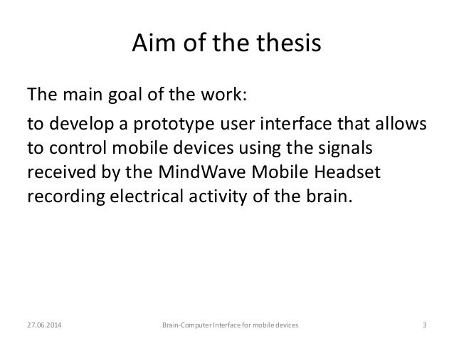 Master thesis aim