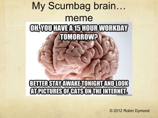 My Scumbag brain…
      meme




              © 2012 Robin Dymond
 