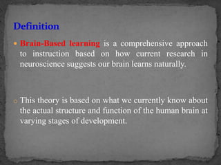 Brain based learning | PPTX | Brain and Nervous System Disorders ...