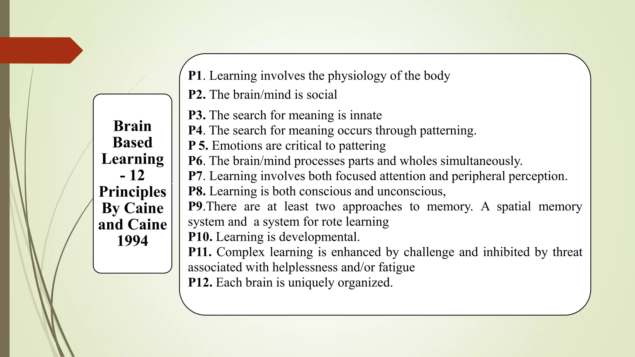 Brain based learning | PPTX