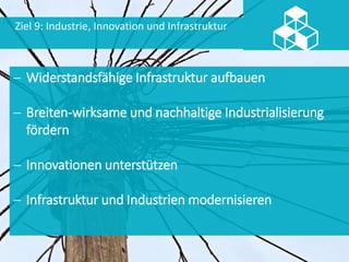 Daniel Ette | Mai 2017 14
Ziel 9: Industrie, Innovation und Infrastruktur
 Widerstandsfähige Infrastruktur aufbauen
 Bre...