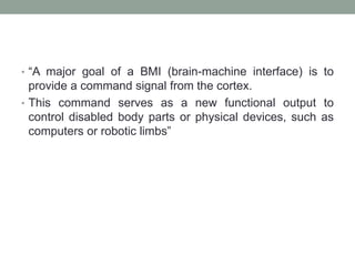 Brain computer interface | PPTX