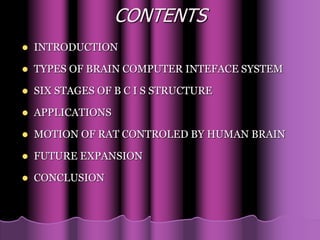 BRAIN COMPUTER INTERFACE AND TECHNOLOGY | PPT
