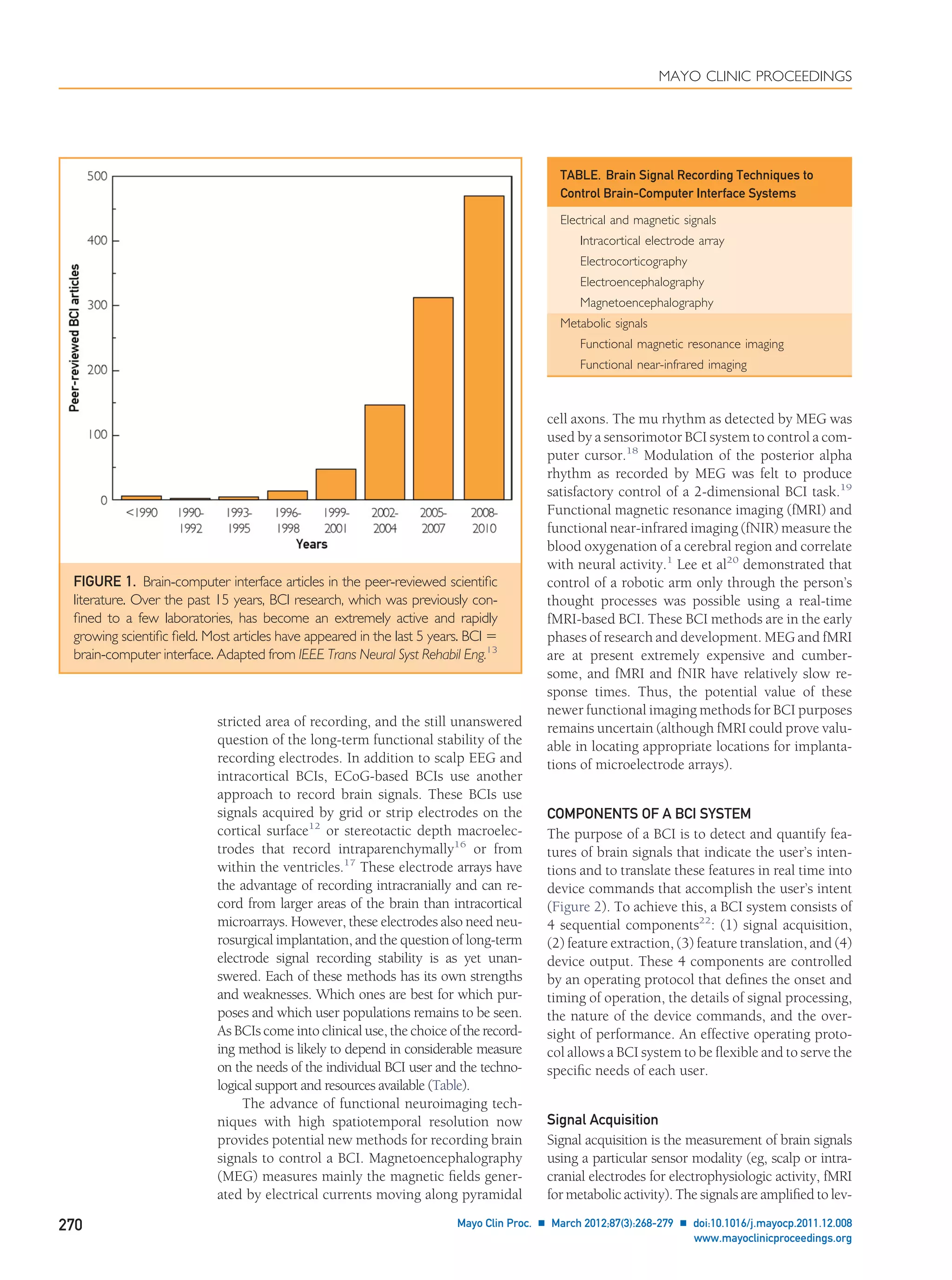 Brain computer interfaces in medicine | PDF