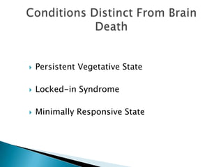 Mechanism of Cerebral DeathICP>MAP is incompatible with lifeIncreased Intracranial  Pressure