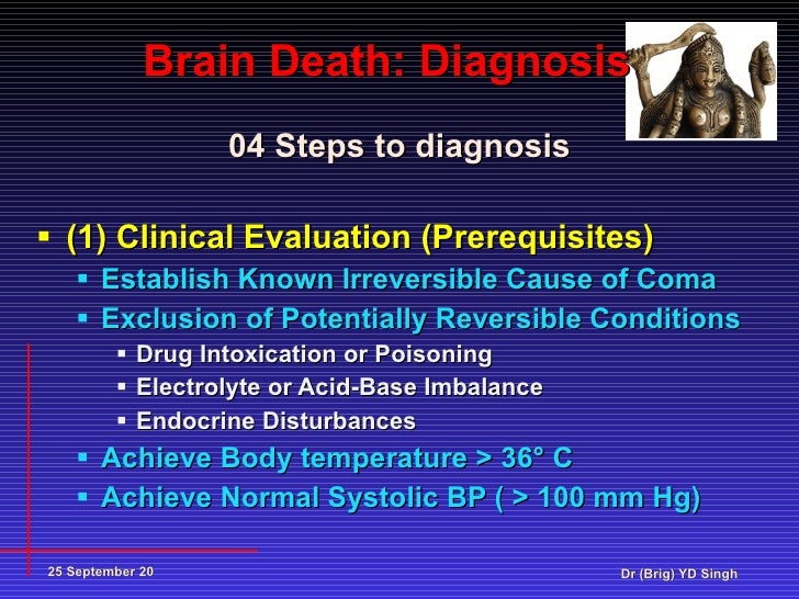 Brain death Present status YDS