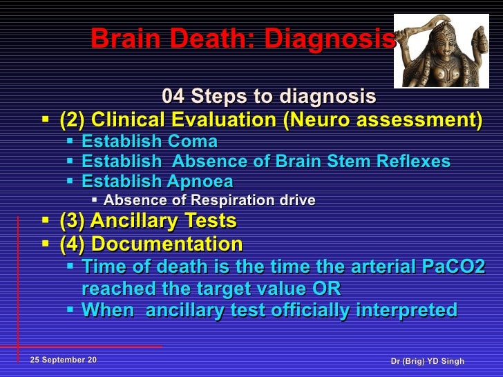Brain death Present status YDS