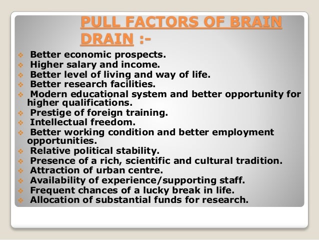 Brain drain Causes and Solutions