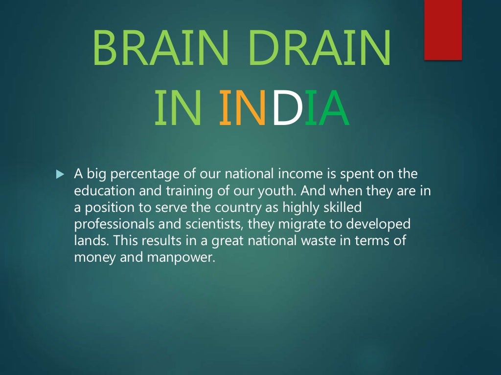 essay on brain drain in india