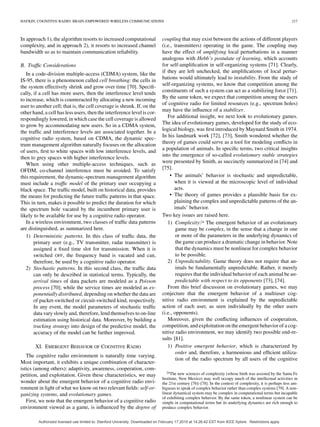 is frequency-dependent.
Considering the general case of n transmitters indexed by i, and n receivers
indexed by j, let h denote the complex-valued channel coefﬁcient from trans-
mitter i to receiver j. Then, in light of the empirical propagation formula, we
may write
jh j =
P
P
=
 