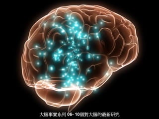 大腦事實系列 06- 10個對大腦的最新研究
 