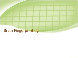 Brain Fingerprinting 