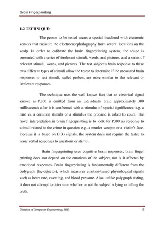 Brain fingerprinting report | PDF