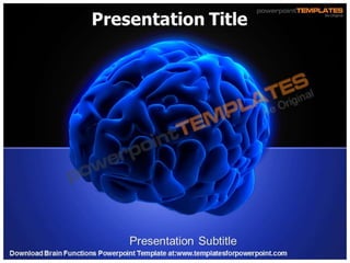 Brain Functions Powerpoint Template - templatesforpowerpoint.com/