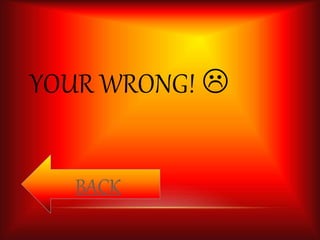 YOUR WRONG!  
BACK 
 