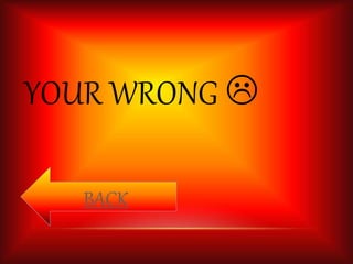 YOUR WRONG  
BACK 
 