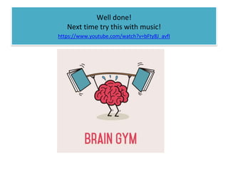 Well done!
Next time try this with music!
https://www.youtube.com/watch?v=bFty8J_avfI
 