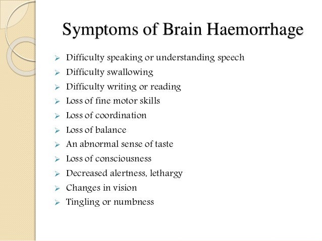 Brain Hemorrhage Causes
