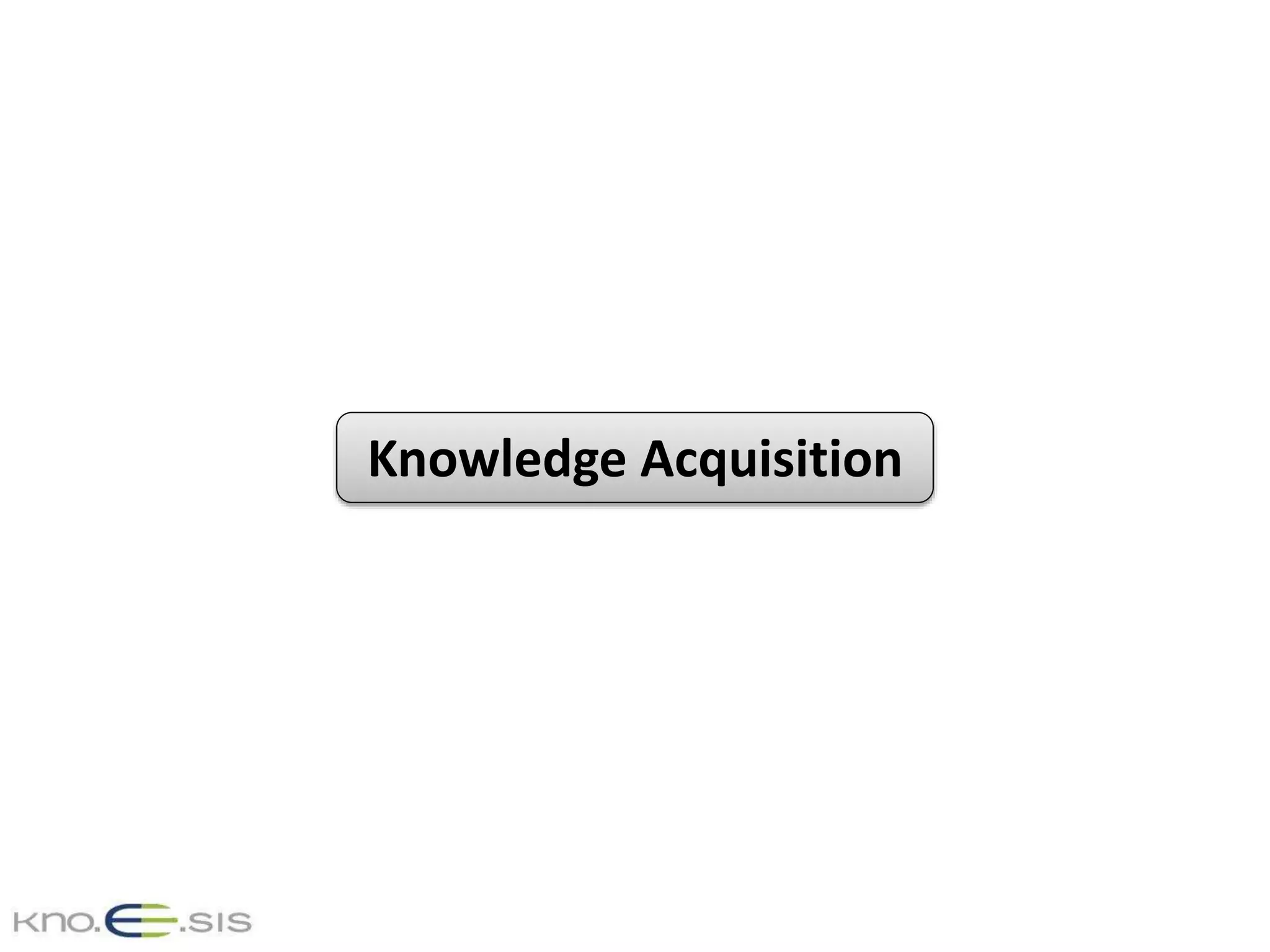 Knowledge Acquisition
 