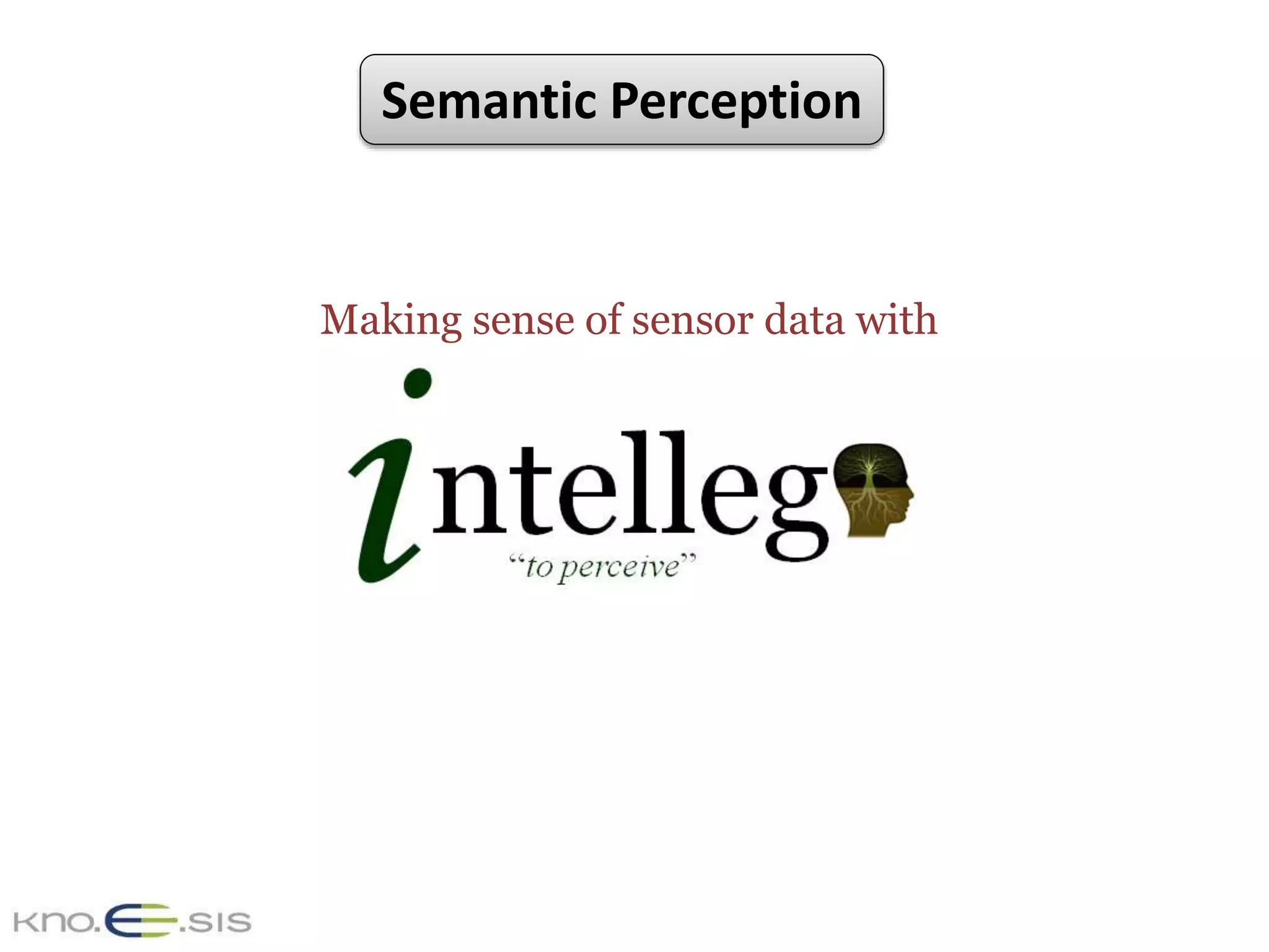 Semantic Perception
Making sense of sensor data with
 