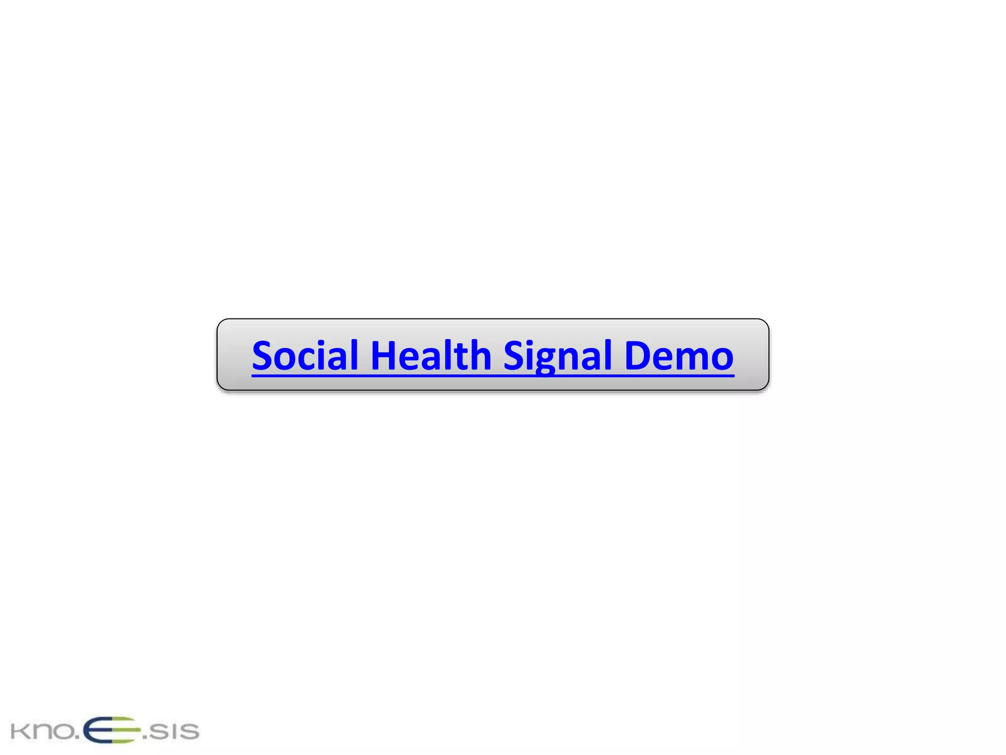 Social Health Signal Demo
 
