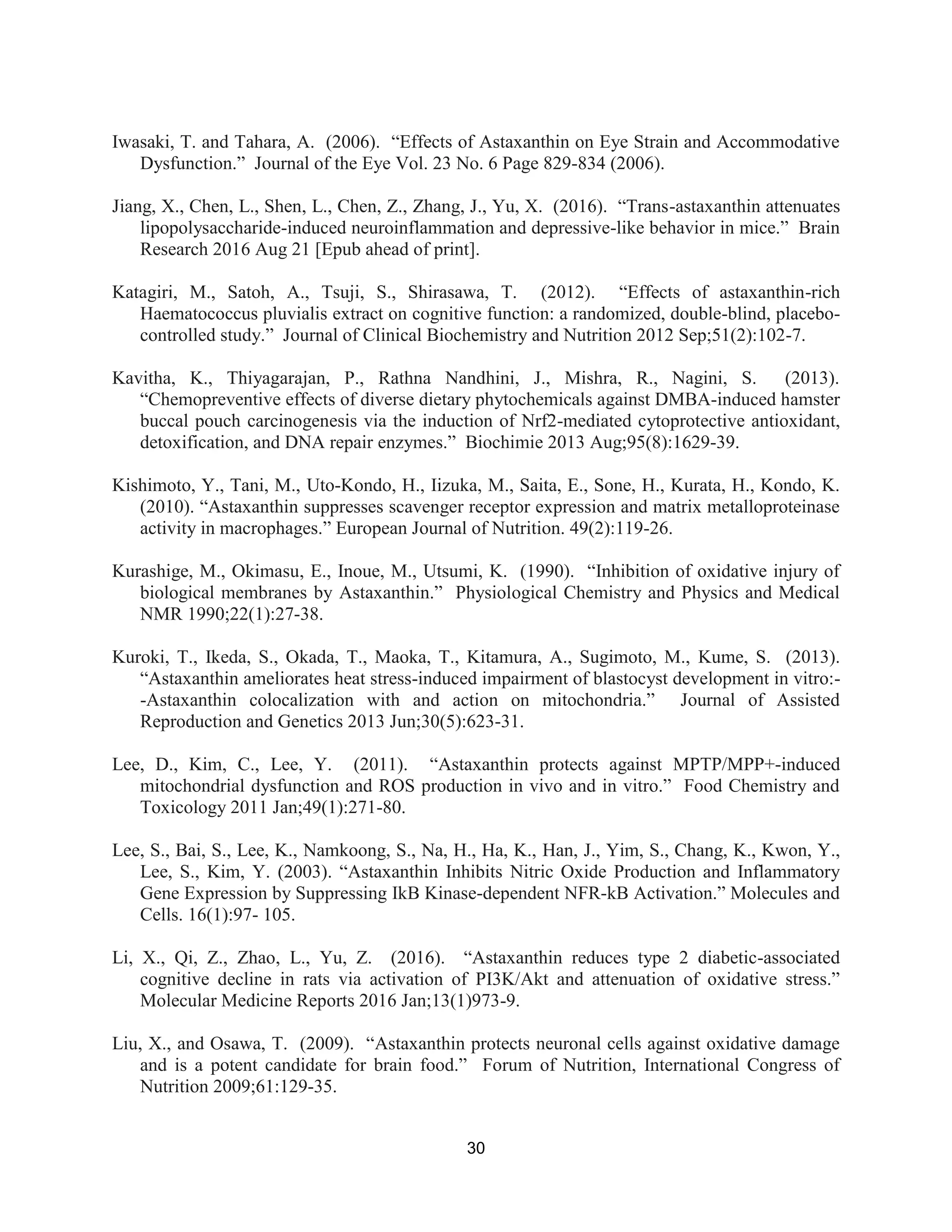 Astaxanthin Brain Health white paper PDF