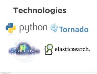 Technologies
Monday, May 13, 13
 