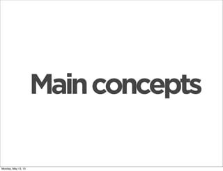 Mainconcepts
Monday, May 13, 13
 