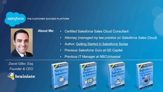 David Giller, Esq.
Founder & CEO
•  Certified Salesforce Sales Cloud Consultant
About Me:
 