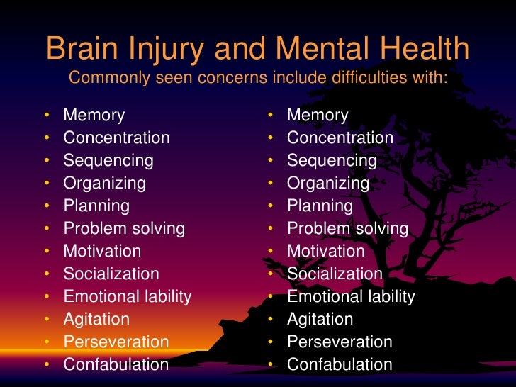 Brain Injury And Mental Health 2010 1 pptx Bisno
