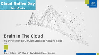 1© 2018 Mellanox Technologies
Machine Learning On OpenStack and K8 Done Right!
2018
Brain In The Cloud
Erez Cohen, VP CloudX & Artificial Intelligence
 